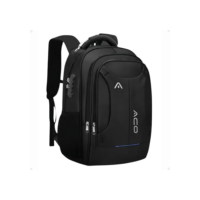 Mochila Masculina Notebook Escolar Impermeavel Reforçada Grande 35L Resistente Bolsa Viagem Faculdade Executiva Premium Com Saida Usb Identificador De Bagagem Cabo De Aço Cor Preta Bagear