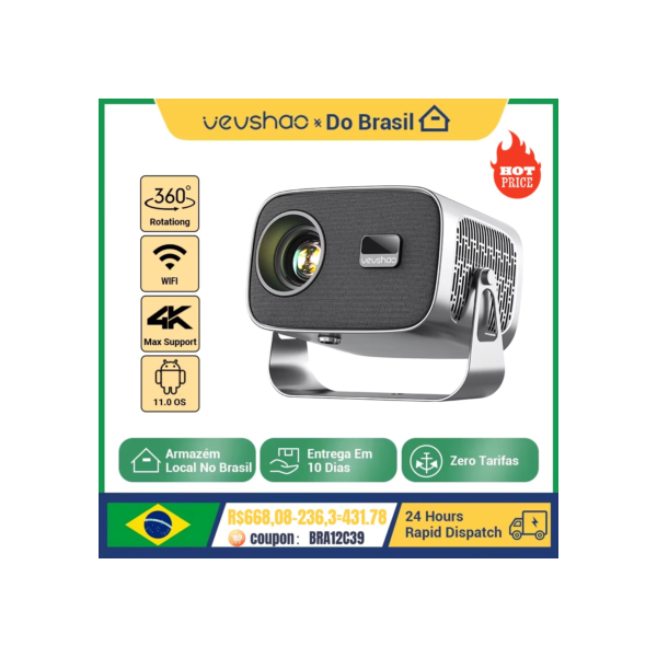 Vevshao a12 projetor mini portátil led vídeo android 11.0 wifi 6 espelho smartphone para 1080p 4k vídeo projetor de cinema em casa