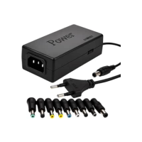 Carregador Universal 120W, 9 Conectores, Compatível com Notebook, TV, Monitor, Bivolt, Multivoltagem, Proteção Integrada