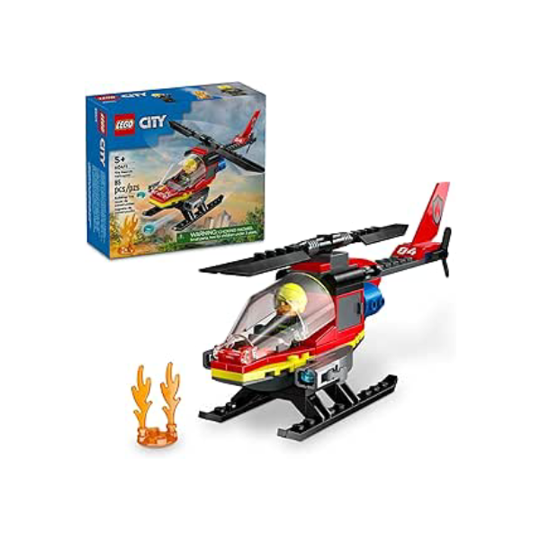 LEGO Set City Fire 60411 Helicóptero de Resgate dos Bombeiros 85 peças