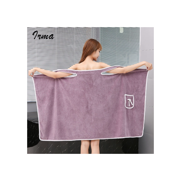 Roupão De Banho Feminino  De Algodão Puro Absorvente  Toalha de banho Roupão XX002