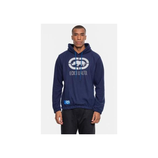 Moletom Ecko Canguru Fechado Teddy Masculino - Marinho