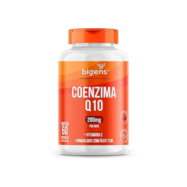 Coenzima Q10 200mg com vitamina E 10mg, alta concentração, 60 cápsulas, Biogens (Unidade)