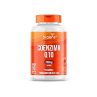 Coenzima Q10 200mg com vitamina E 10mg, alta concentração, 60 cápsulas, Biogens (Unidade)