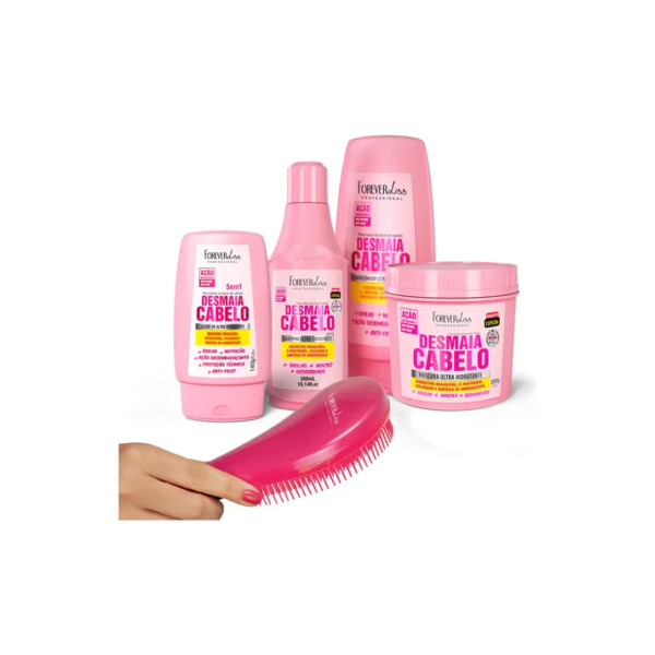 Kit Desmaia Cabelo Forever Liss Ganhe Escova Para Pentear