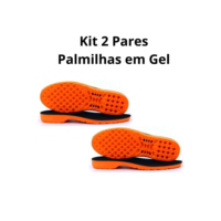 Kit com 2 Pares de Palmilha Ortopédica em Gel Para Várias Horas de Trabalho Alivia Dores Confortável