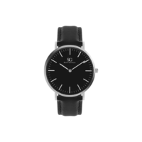 Relógio Saint Germain Murray Black Hill 40mm Cor da correia Preto Cor do bisel Prateado Cor do fundo Preto