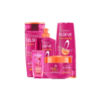 Kit Elseve Liso Dos Sonhos AHA + Queratina Vegetal (5 produtos)