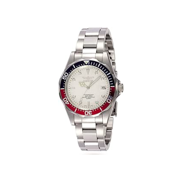 Invicta Relógio masculino 8933 Pro Diver mostrador analógico quartzo prata, Prata, 8933