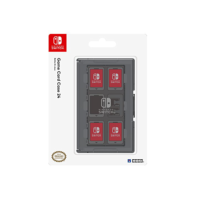 HORI Estojo para 24 Cartões de Jogo Nintendo Switch, Officially Licensed by Nintendo, Preto, Semi-rígido, Magnético