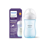 Philips Avent Mamadeira Pétala 3.0 9oz/260ml com bico de fluxo médio (Fluxo 3), Azul, SCY903/21