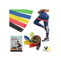 Kit 5 Faixas Elásticas Mini Band Treino Em Casa Exercício