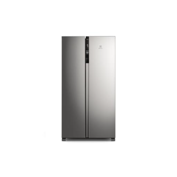 Geladeira Electrolux Frost Free Inverter 435L Efficient com AutoSense Side by Side cor Inox Look (IS4S)