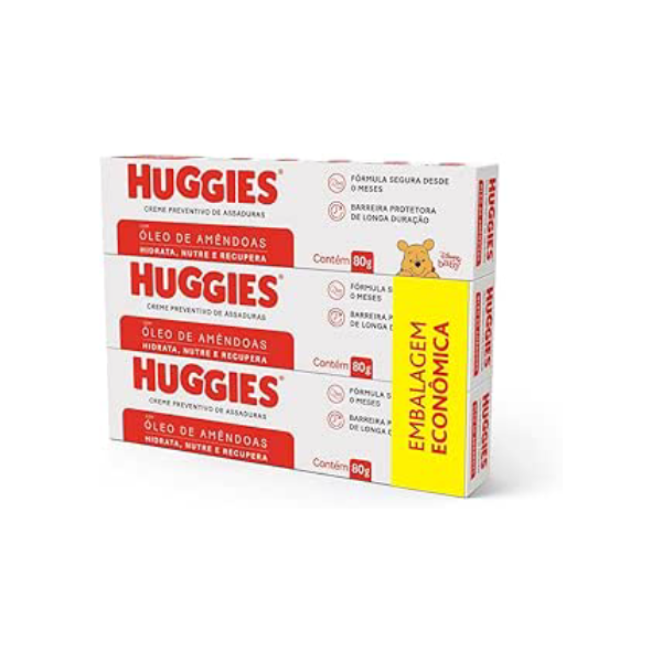 HUGGIES Cremes De Assaduras Huggies Supreme Care - Kit Com 3 Unidades De 80G