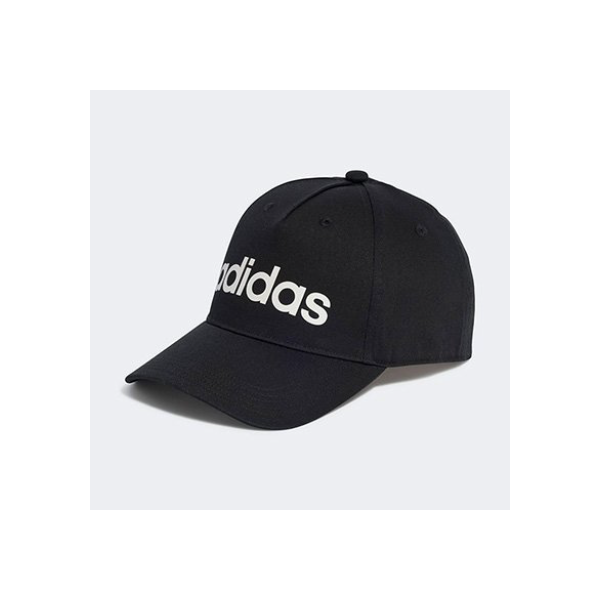 Boné Adidas Aba Curva Snapback Daily Logo Linear - Preto+Branco