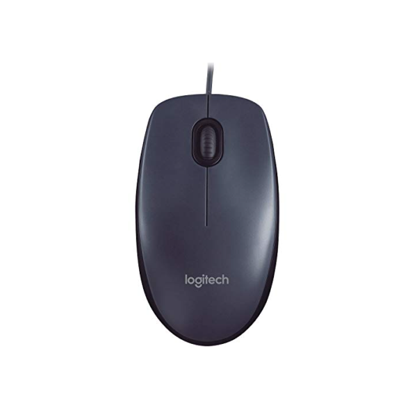 Mouse com fio USB Logitech M90 com Design Ambidestro e Facilidade Plug and Play