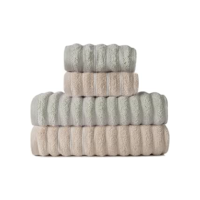 Kit com 4 Toalhas de Banho 100% Algodão Macia Felpuda e Alta Absorção (Bege e Verde)