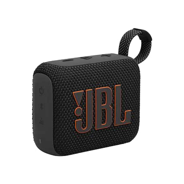 JBL Go 4 – Alto-falante Bluetooth ultraportátil, à prova d'água e à prova de poeira, Big Pro Sound com graves fortes, bateria embutida de 7 horas, feito em parte com materiais reciclados (preto)