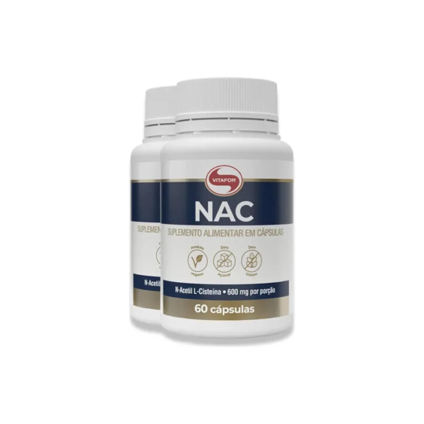Kit 2x: Nac N-acetil E L-cisteína Vitafor 60 Cápsulas