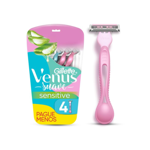 Gillette Aparelho De Depilar Venus Suave Sensitive 4 Unidades