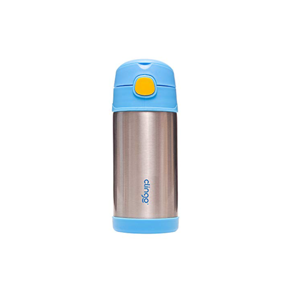 Clingo Garrafa Térmica Infantil Dupla Camada em Inox, Antivazamento, Livre de BPA, 310 ml, Azul