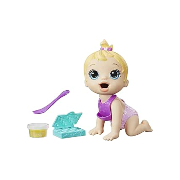 Baby Alive, Boneca, Hora da Papinha - Cabelos Loiros, Acessórios Inclusos, Come e Faz Caquinha, 20 cm - A partir de 3 Anos