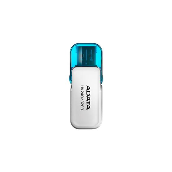 Pen Drive 64GB Adata UV240, USB 2.0, Branco - AUV240-64G-RWH