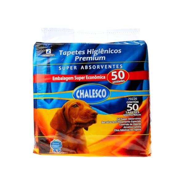 Chalesco Tapete Higiênico Premium 50 Unidades 90 x 60 cm