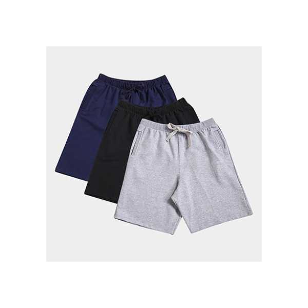 Kit Bermuda Básicos 3 Peças Masculina - Preto+Cinza