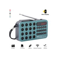 Rádio fm portátil recarregável mini solar bluetooth sem fio alto-falante suporte usb tf cartão mp3 leitor de música com receptor de rádio fm