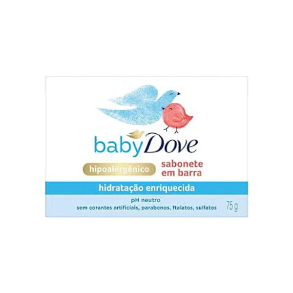 Sabonete Em Barra Baby Dove Hidratação Enriquecida 75 Gr, Baby Dove, 75 G, 75 G