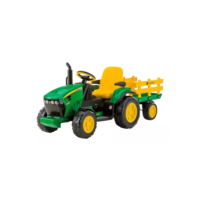 Trator Peg Perego John Deere Ground Force  cor verde/amarelo 127V