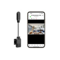 PNZEO W8 Câmera de segurança inteligente plug-in interna compacta, vídeo HD, visão noturna, detecção de movimento, áudio bidirecional, câmera para animais de estimação