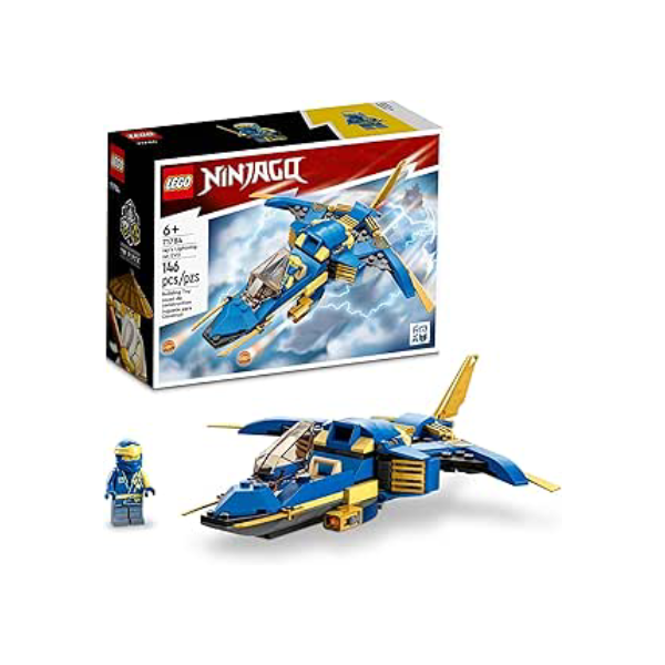 LEGO NINJAGO Jato Relâmpago EVO do Jay 71784; Conjunto de Construção (146 Peças)