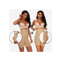 2 Calcinhas Estilo Shorts Modeladora com 4 Barbatanas Compressão Barriga