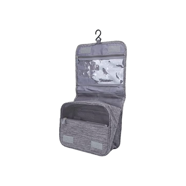 Necessaire Organizadora Masculina Feminina Grande Com Alça Com Alça Viagem Cabide Divisória Cinza