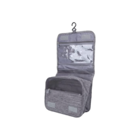 Necessaire Organizadora Masculina Feminina Grande Com Alça Com Alça Viagem Cabide Divisória Cinza