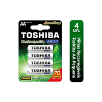 Pilha Recarregável AA 1,2v 2600mAh TNH6GAE (C/4 Pilhas) Toshiba