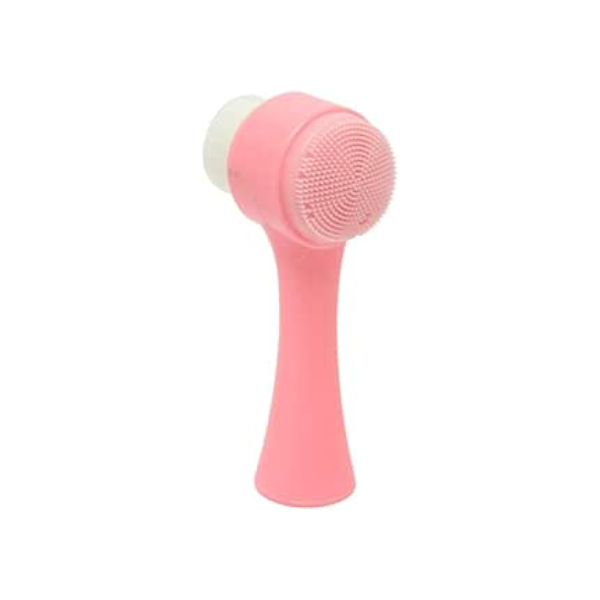 Genérico Escova Facial 2 em 1 com Esponja de Massagem para Skin Care Cuidado Facial Completo (Rosa)
