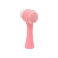 Genérico Escova Facial 2 em 1 com Esponja de Massagem para Skin Care Cuidado Facial Completo (Rosa)