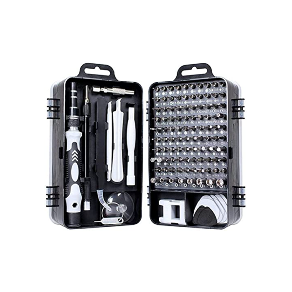 Conjunto de chaves de fenda de precisão 115 em 1 kit de ferramentas de reparo com kit de driver magnético, conjunto de chaves de fenda de precisão eletrônica com bolsa portátil para computador de reparo, telefone celular, PC, iPhone, tablets
