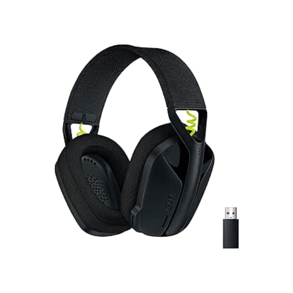 Headset Gamer Sem Fio Logitech G435 LIGHTSPEED, Conexão USB e Bluetooth, Design Leve e Confortável, Microfone Embutido, Bateria de até 18h - Compatível com Dolby Atmos, PC, PS4, PS5, Mobile – Preto