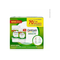 Centrum Adulto, Multivitamínico Diário, Suplemento Vitamínico com Vitamina B12, Vitamina C, Vitamina D, Vitamina E e Zinco, 90 Comprimidos