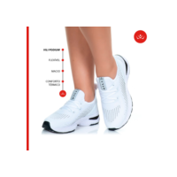 Tênis Feminino Vili Podium Caminhada Academia Branco