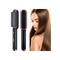 Escova Alisadora De Cabelo Elétrica Bivolt, Alisa, Hidrata, Modela, Alinha e Anti Frizz
