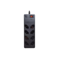 Filtro de Linha com Protetor de Surto DPS iCLAMPER Energia 8 Tomadas 3 Pinos 10 Amperes com Tecnologia LCF Anti Raio Cor Preto