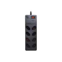 Filtro de Linha com Protetor de Surto DPS iCLAMPER Energia 8 Tomadas 3 Pinos 10 Amperes com Tecnologia LCF Anti Raio Cor Preto