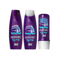 Kit Aussie Mega Moist Super Hidratação Shampoo 360ml e Condicionador 360ml e 3 Minutos Milagrosos 236ml