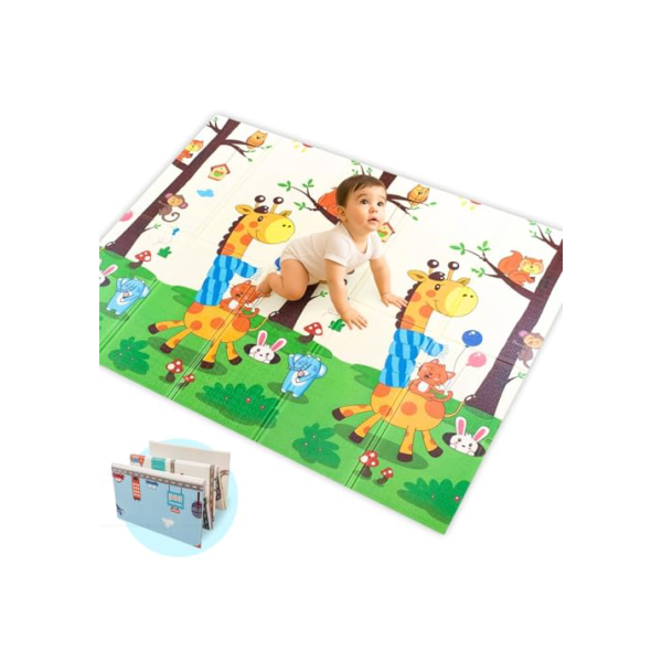 Tapete Infantil Emborrachado Tatame 8mm Dobrável Dupla Face Atividades (Selva) 1,80cm X 1,50cm