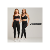 KIT 2 CONJUNTOS TOP E CALÇA VIVO FITNESS ACADEMIA